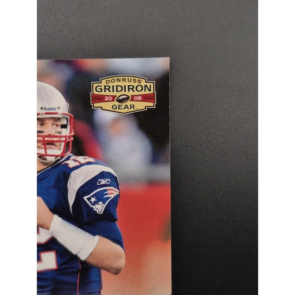 2008 Donruss Gridiron Gear Tom Brady #58 Gold Holifoil 112/200 Patriots